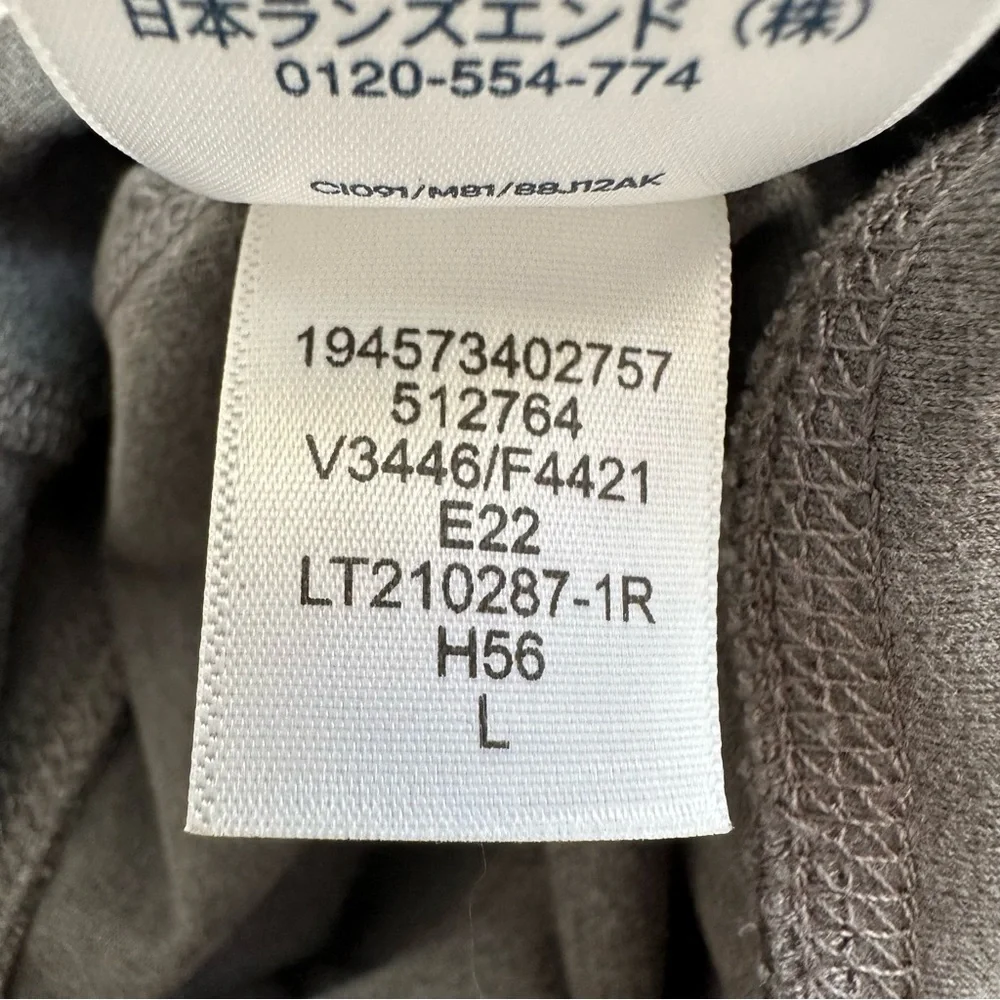 Lands' End Women’s Gray Pull-on Wide Leg Stretch Pants Leggings Size L 14-16